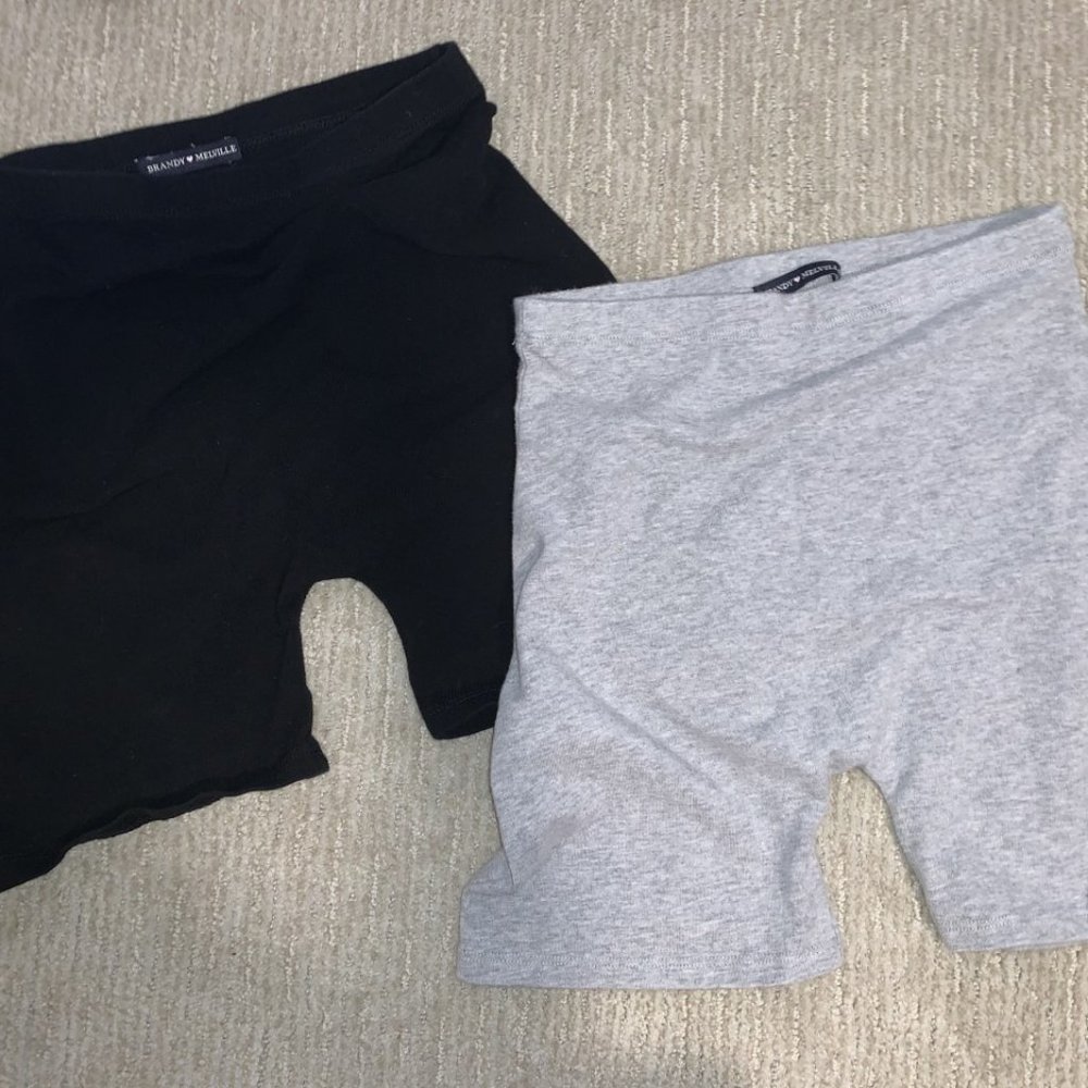 Brandy Biker Shorts - Black and Gray